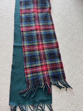 Polo by Ralph Lauren Teal Wool Scarf with Navy Label
